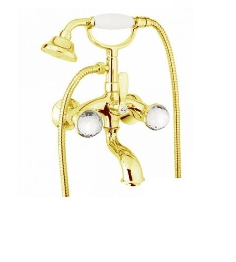Смеситель для ванны c ручным душем Fiore XT SKY золото/Swarovski 17OO0610