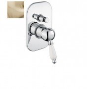 Змішувач для душу прихованого монтажу з перемикачем Fiore IMPERIAL бронза / кераміка 83ZZ5134