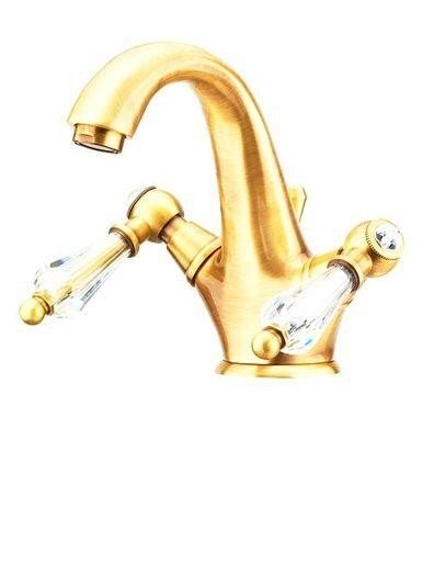 Смеситель для раковины на 1 отверстие Fiore GIOIELLI золото/Swarovski 08OO0623