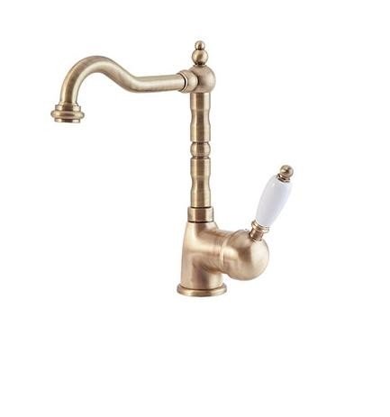 Смеситель для раковины высокий на 1 отверстие Fiore IMPERIAL бронза/керамика 83ZZ5414