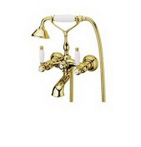 Змішувач для ванни c ручним душем Fiore GIOIELLI золото / Swarovski 08OO0600