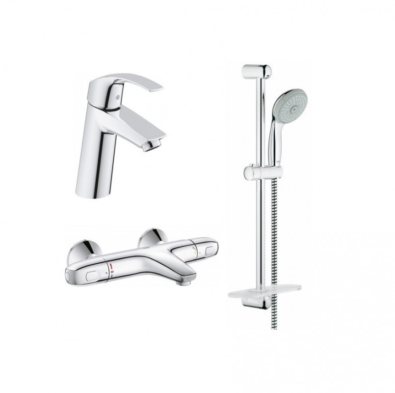 Набір змішувачів для ванної Grohe Eurosmart хром 34101TM