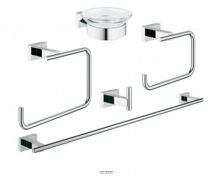 Набор аксессуаров Grohe Essentials Cube (5 предметов) хром 40758001