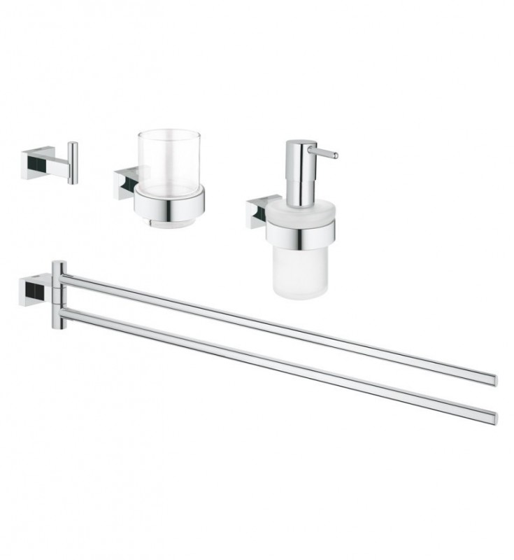 Набор аксессуаров Grohe Essentials Cube 4 предмета хром 40847001