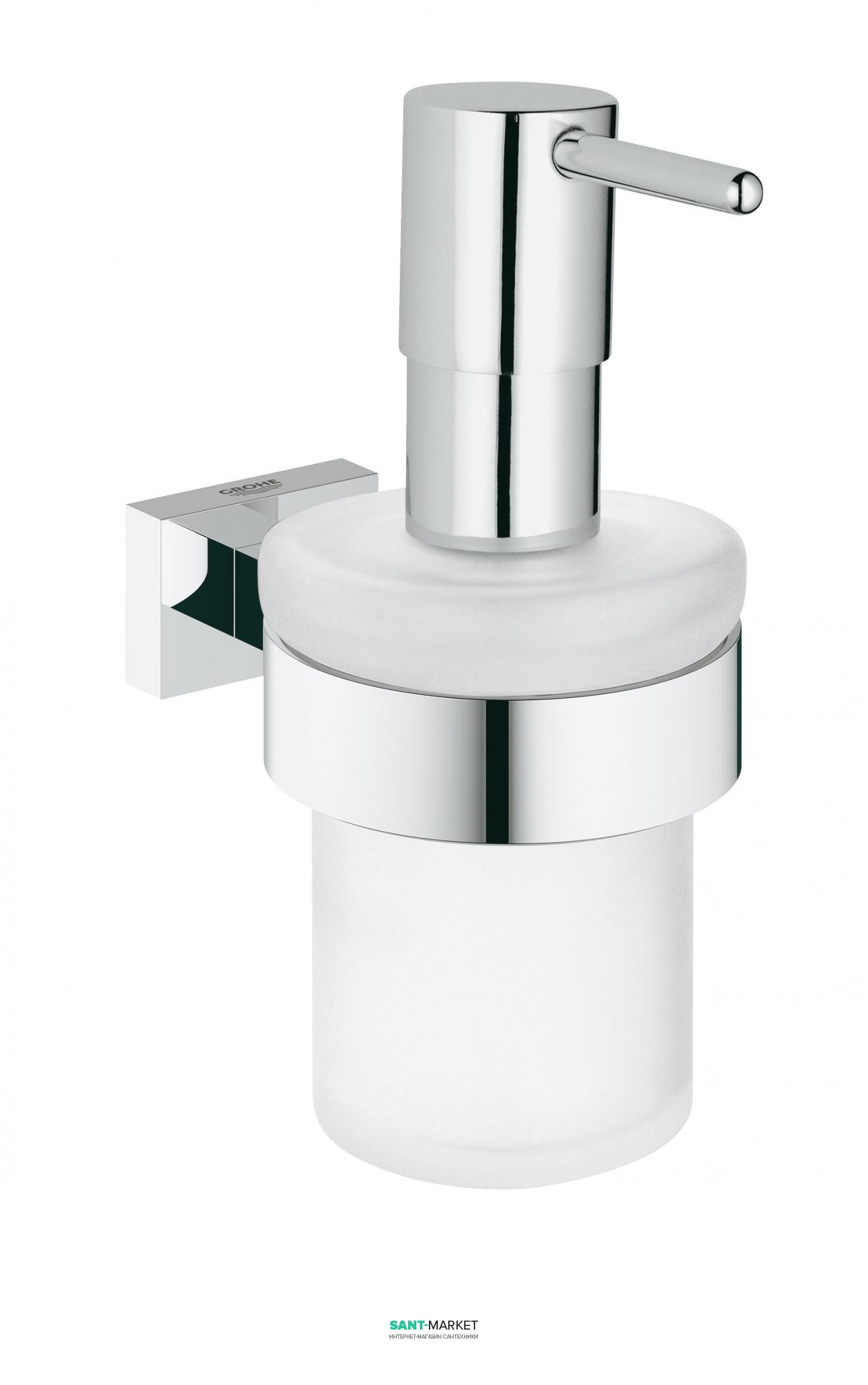 Дозатор рідкого мила з власником Grohe Essentials Cube хром 40756001