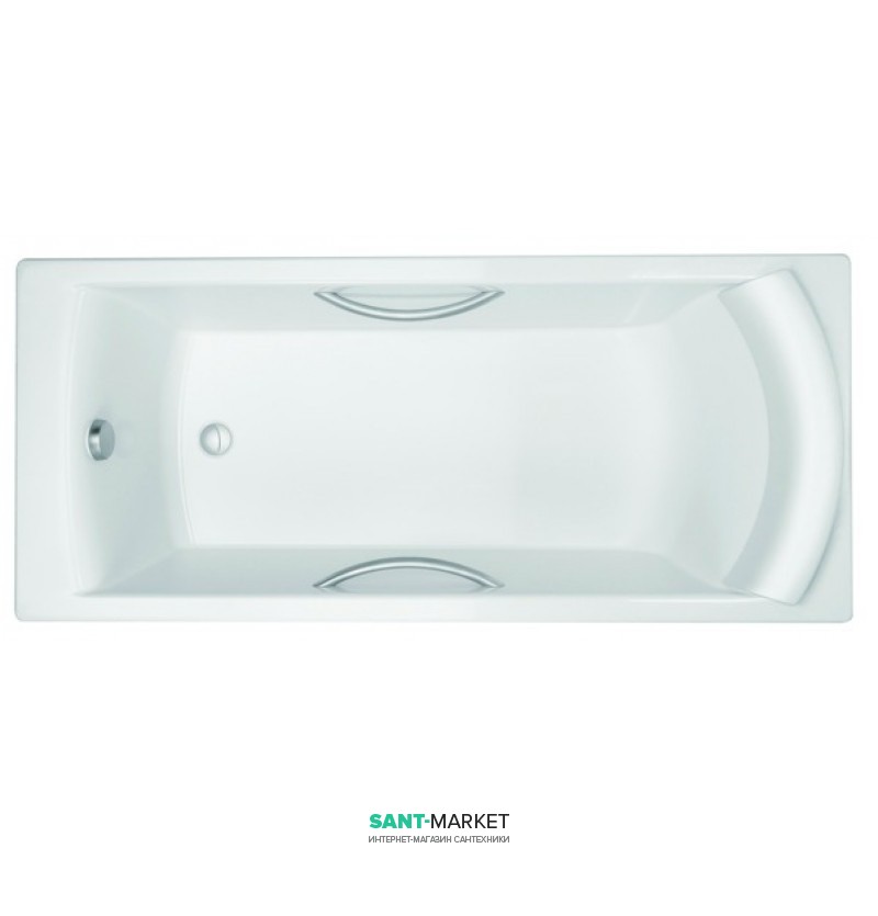 Ванна чугунная Jacob Delafon Biove 170x75 с ручками и ножками E2938-00