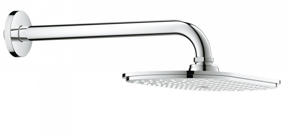 Верхний душ с потолочным кронштейном GROHE Rainshower Cosmopolitan Metal 30х15 хром 26058000