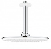 Верхний душ с потолочным кронштейном GROHE Rainshower Cosmopolitan Metal 21 хром/белый 26053LS0
