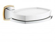 Мыльница с держателем Grohe Grandera хром/золото 40628IG0