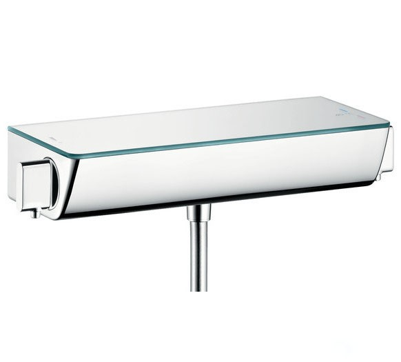 Смеситель для душа настенный двухвентильный с термостатом Hansgrohe коллекция Ecostat Select белый/хром 13111400