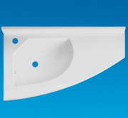 РАКОВИНА ДЛЯ ВАННОЙ ПОДВЕСНАЯ БУЛЬ-БУЛЬ PATRICIA правая БЕЛАЯ 6608401