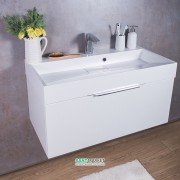 Тумба подвесная Буль-Буль Bermuda 900х460х455 с раковиной Ashley 900 белый Bermuda 1 Б