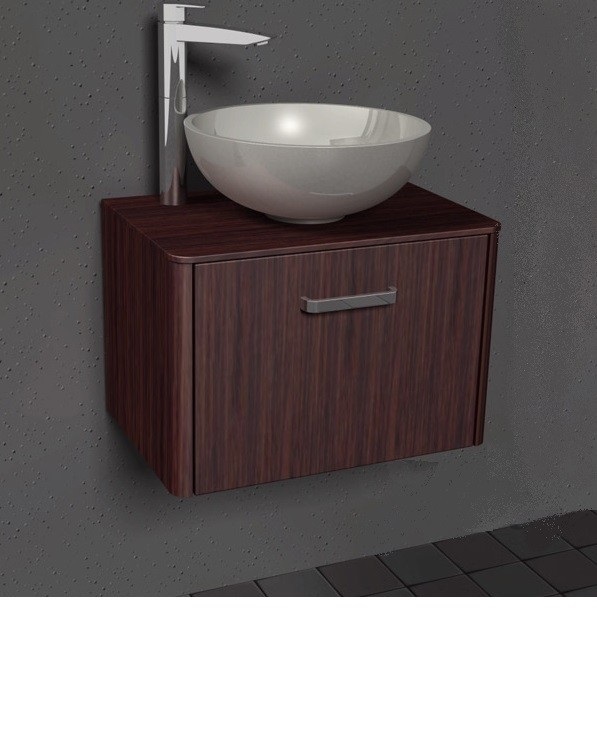 Тумба з раковиною підвісна Буль-Буль Fiji 50 і стільницею венге FIJI 50 (Fiji 50 + 0304101)