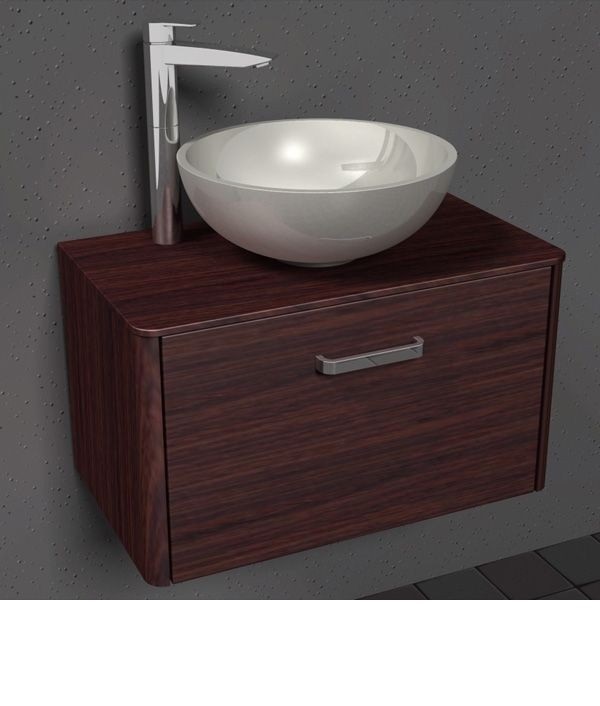 Тумба с раковиной подвесная Буль-Буль Fiji 70 и столешницей венге FIJI 70 (Fiji 70 + 0304101)
