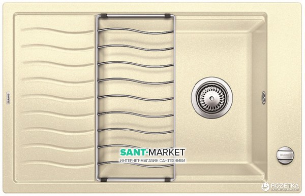 Мийка для кухні прямокутна BLANCO ELON XL 6 S SILGRANIT врізна з клапаном-автоматом жасмин 524839