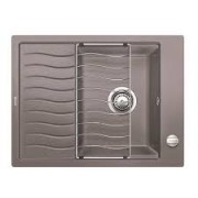 Мойка для кухни прямоугольная BLANCO ELON XL 6 S SILGRANIT врезная  с клапаном-автоматом  серый беж 524841