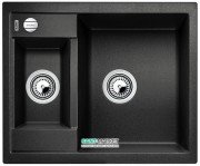 Мойка для кухни прямоугольная BLANCO METRA 6 SILGRANIT врезная  с клапаном-автоматом  антрацит 516165