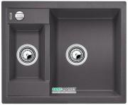 Мойка для кухни прямоугольная BLANCO METRA 6 SILGRANIT врезная  с клапаном-автоматом  темная скала 518874