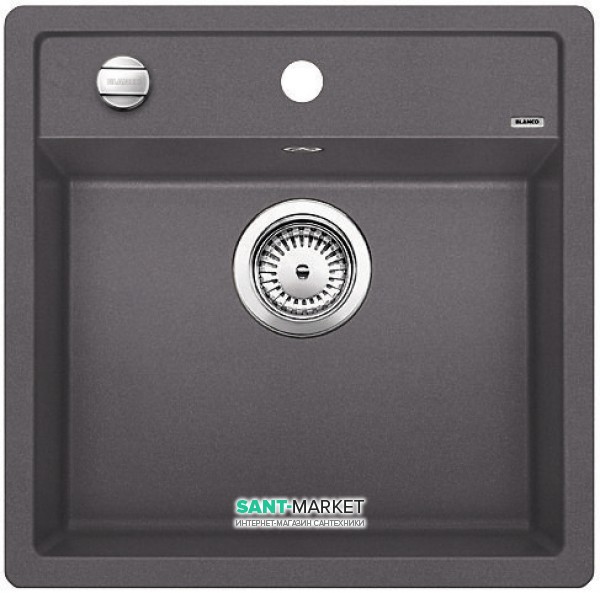 Мийка для кухні прямокутна BLANCO DALAGO 5 SILGRANIT врізна з клапаном-автоматом темна скеля 518848