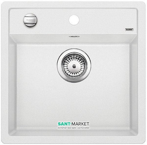 Мийка для кухні прямокутна BLANCO DALAGO 5 SILGRANIT врізна з клапаном-автоматом білий 518524