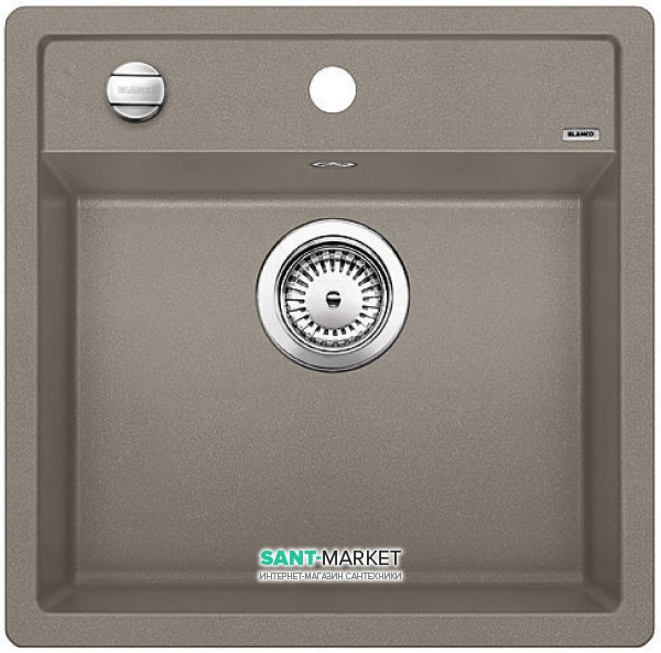 Мойка для кухни прямоугольная BLANCO DALAGO 5 SILGRANIT врезная  с клапаном-автоматом  серый беж 518528