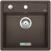 Мийка для кухні прямокутна BLANCO DALAGO 5 SILGRANIT врізна з клапаном-автоматом кава 518529
