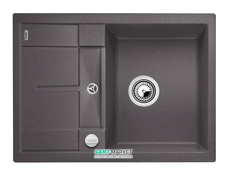 Мойка для кухни прямоугольная BLANCO Metra 45 S Compact SILGRANIT® PuraDur® темная скала 519573