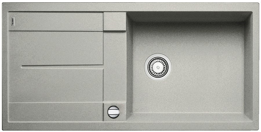 Мойка для кухни прямоугольная BLANCO METRA XL 6 S SILGRANIT врезная  с клапаном-автоматом  жемчужный 520581