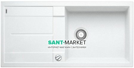 Мийка для кухні прямокутна BLANCO METRA XL 6 S SILGRANIT врізна з клапаном-автоматом білий 515280