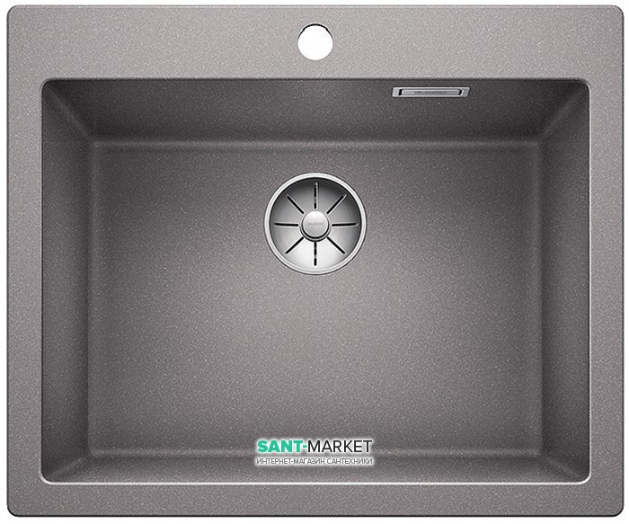 Мийка для кухні прямокутна BLANCO PLEON 6 врізна штучний граніт алюметалік 521681