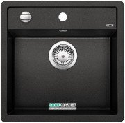 Мойка для кухни прямоугольная BLANCO DALAGO 5 SILGRANIT врезная  с клапаном-автоматом  антрацит 518521