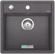 Мойка для кухни прямоугольная BLANCO DALAGO 5 SILGRANIT врезная  с клапаном-автоматом  темная скала 518848