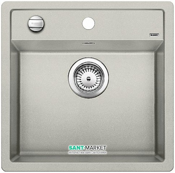 Мийка для кухні прямокутна BLANCO DALAGO 5 SILGRANIT врізна з клапаном-автоматом перловий 520544