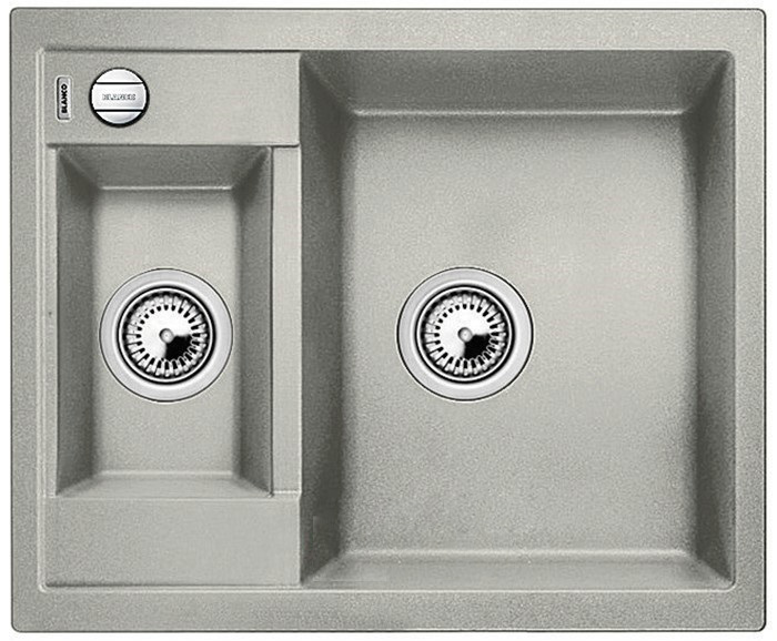 Мийка для кухні прямокутна BLANCO METRA 6 SILGRANIT врізна з клапаном-автоматом перловий 520574