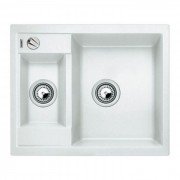 Мойка для кухни прямоугольная BLANCO METRA 6 SILGRANIT врезная  с клапаном-автоматом  белый 516157