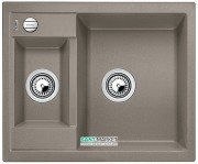 Мойка для кухни прямоугольная BLANCO METRA 6 SILGRANIT врезная  с клапаном-автоматом  серый беж 517351