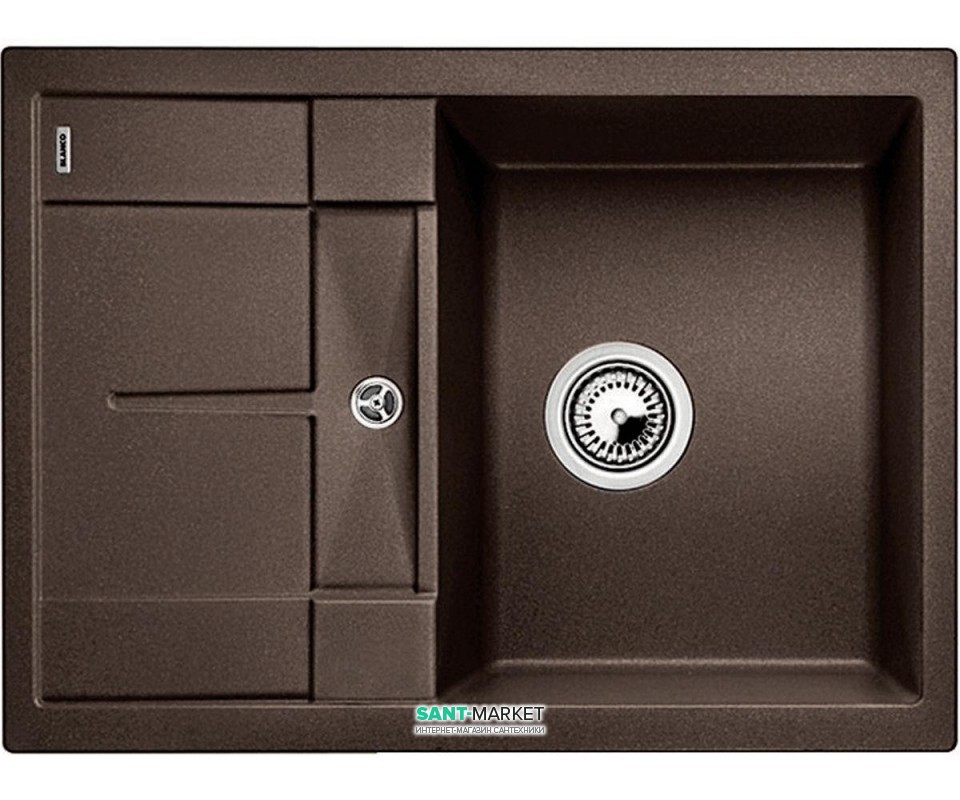Мойка для кухни прямоугольная BLANCO Metra 45 S Compact SILGRANIT® PuraDur® кофе 519581