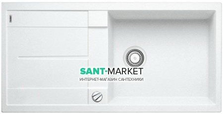 Мийка для кухні прямокутна BLANCO METRA XL 6 S SILGRANIT врізна з клапаном-автоматом білий 515280