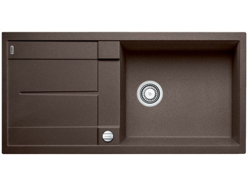 Мойка для кухни прямоугольная BLANCO METRA XL 6 S SILGRANIT врезная  с клапаном-автоматом  кофе 515287