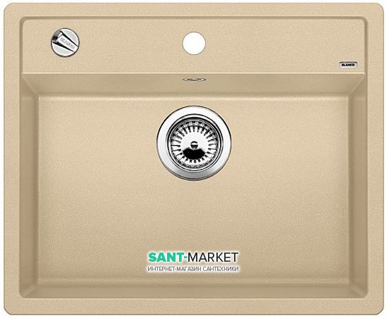 Мийка для кухні прямокутна BLANCO DALAGO 6 SILGRANIT врізна з клапаном-автоматом шампань 514194