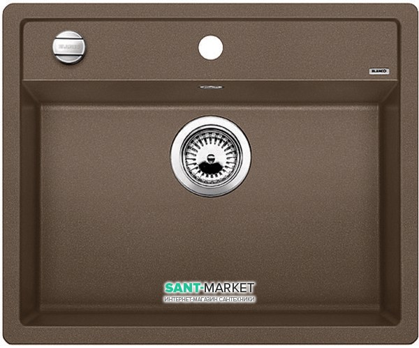 Мойка для кухни прямоугольная BLANCO DALAGO 6 SILGRANIT врезная  с клапаном-автоматом  мускат 521858