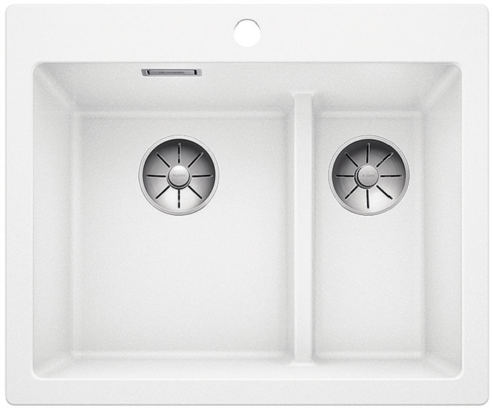 Мойка для кухни прямоугольная BLANCO PLEON 6 Split врезная  искусственный гранит  белый 521693