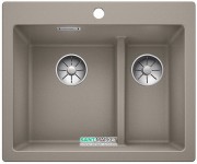 Мойка для кухни прямоугольная BLANCO PLEON 6 Split врезная  искусственный гранит  серый беж 521696