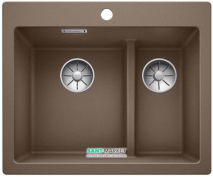 Мойка для кухни прямоугольная BLANCO PLEON 6 Split врезная  искусственный гранит  мускат 521697