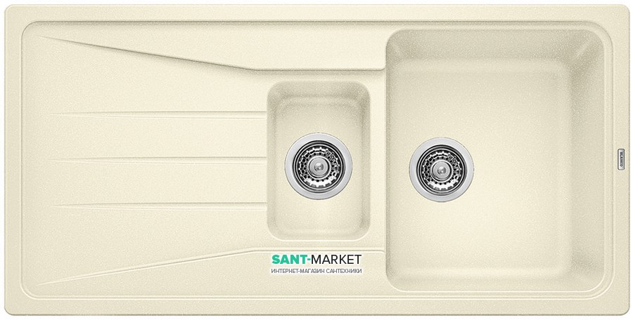 Мийка для кухні прямокутна BLANCO SONA 6 S SILGRANIT врізна обертаємося жасмин 519856