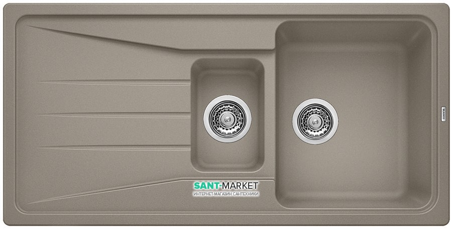 Мийка для кухні прямокутна BLANCO SONA 6 S SILGRANIT врізна обертаємося сірий беж 519858