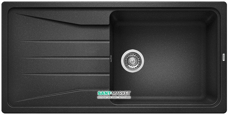 Мойка для кухни прямоугольная BLANCO SONA XL 6 S SILGRANIT врезная  оборачиваемая  антрацит 519689