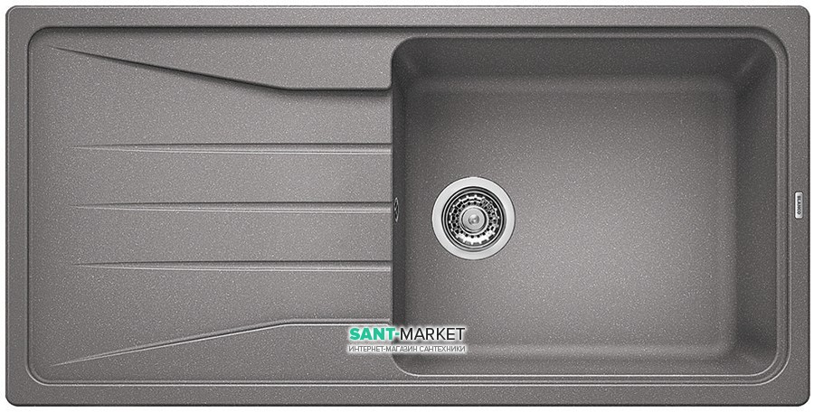 Мийка для кухні прямокутна BLANCO SONA XL 6 S SILGRANIT врізна обертаємося алюметаллик 519691