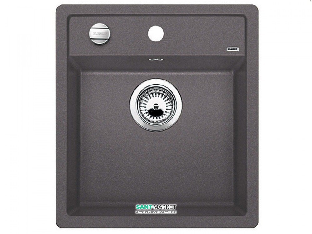 Мийка для кухні квадратна BLANCO Dalago 45 SILGRANIT® PuraDur® темна скеля 518846