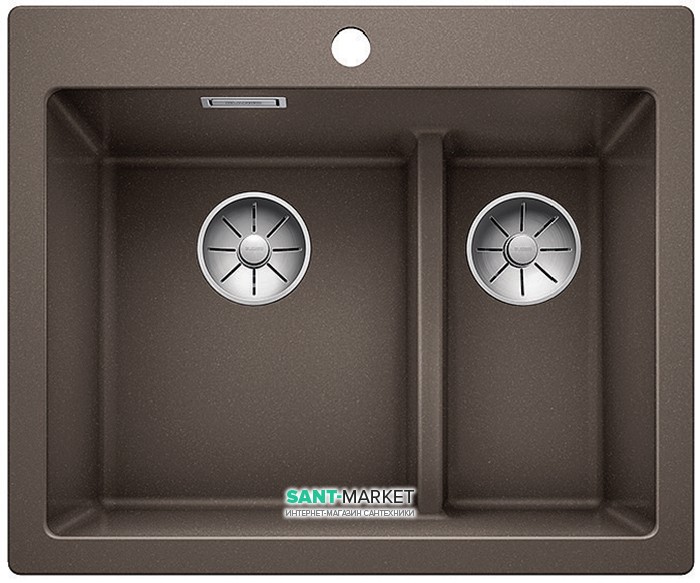 Мийка для кухні прямокутна BLANCO PLEON 6 Split врізна штучний граніт кави +521698